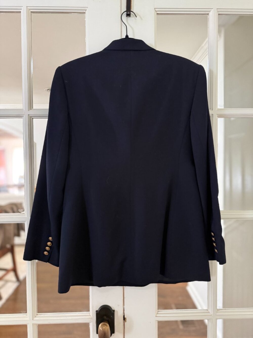 Double Breasted Lauren Ralph Lauren Navy Blazer with breast logo - Picture 4 of 5